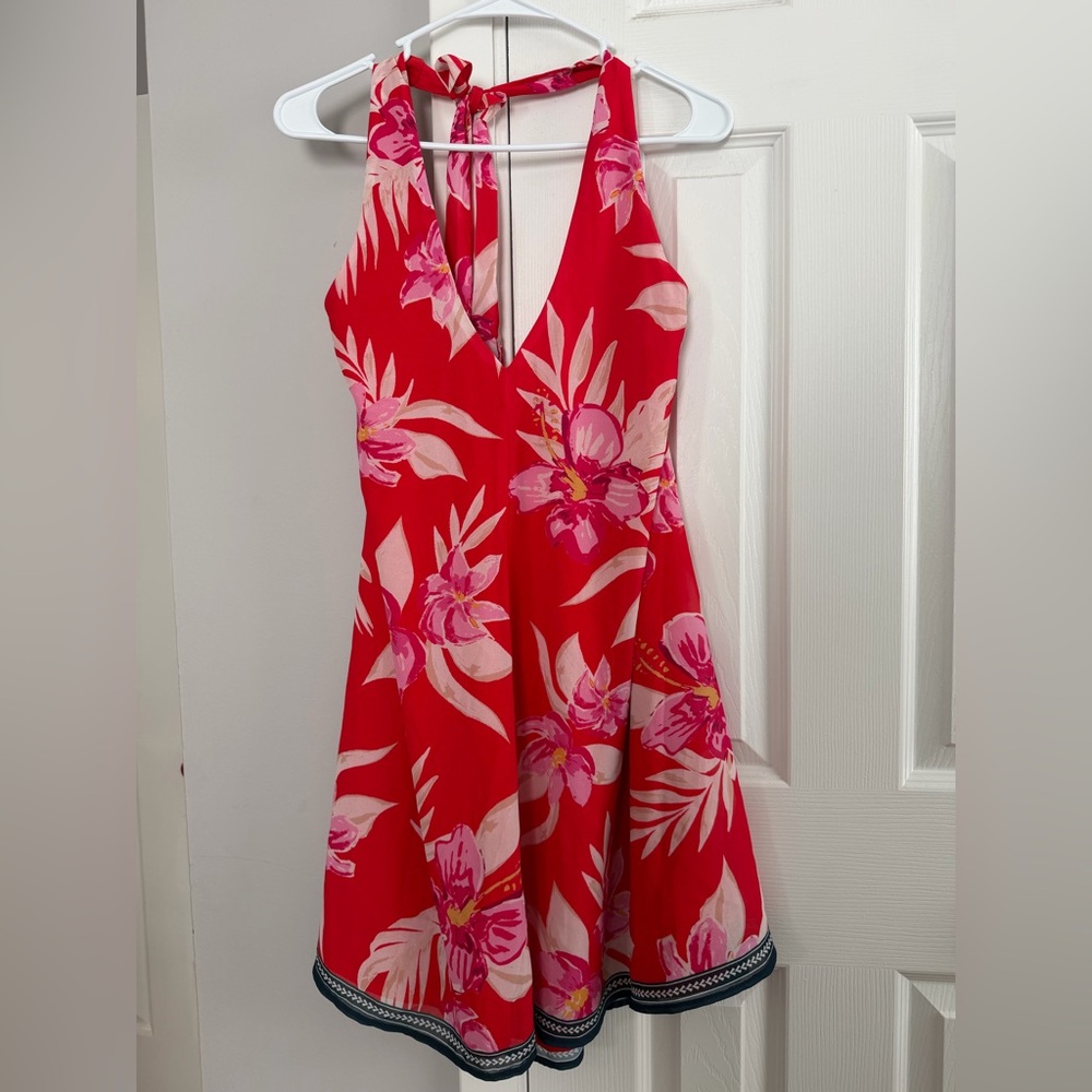 Flying Tomato Red and Pink Floral Dress